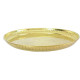 Skywalk Handmade Brass Puja Thali with Flower Embossed Design (Gold, 8 Inch)