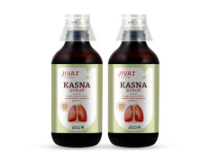 Jiva Ayurveda Kasna Syrup 200ml | 100% Ayurvedic, Non-Sedative Formula Comforts All Types Of Coughs & Respiratory Issues | Helps With Bronchitis, Asthma & Other Bronchiole Disorders (Pack of 2)