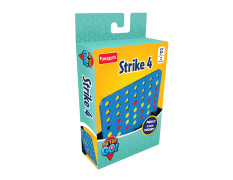 Funskool Games - Travel Strike 4, Classic Board Game, Get 4 in a Row, Disc Dropping Game, Portable Classic Travel Games, 2 Players, 6 & Above