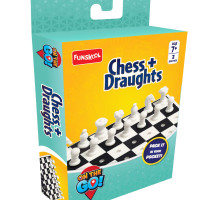 Funskool Games - Travel Chess & Draught, War & Strategy Game, Portable Classic Travel Games, Kids, Adults & Family,2 Players, 7 & Above,