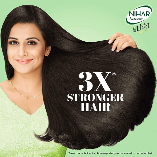 NIHAR Shanti Amla & Badam Hair Oil, For Black, Silky & Stronger Hair, 500 Ml, Pack of 2