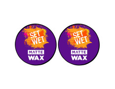 Set Wet Matte Hair Wax For Men, Strong Hold, Jar, 60 g (Pack of 2)