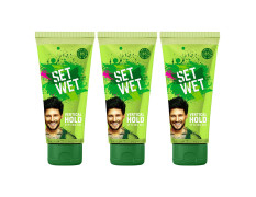 Set Wet Hair Gel For Men, Vertical Hold, Strong Hold, Tube, 100 ml (Pack of 3)