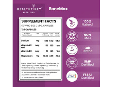 HealthyHey Nutrition Calcium And Vitamin D3 Capsules | Calcium Capsules For Women & Men | Calcium Magnesium Supplements with Vitamin D3 + K2 MK7 - Bone Health & Joint Support (120 Capsules | 100% Veg)