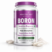 HealthyHey Nutrition Boron Advanced Chelated - 250 Veggie Capsules - Gluten Free, Non-GMO
