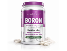 HealthyHey Nutrition Boron Advanced Chelated - 250 Veggie Capsules - Gluten Free, Non-GMO