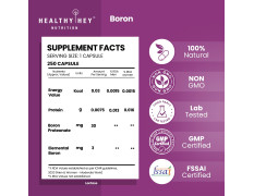 HealthyHey Nutrition Boron Advanced Chelated - 250 Veggie Capsules - Gluten Free, Non-GMO