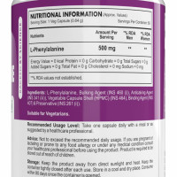 HealthyHey Nutrition L-Phenylalanine 60 Vegetarian Capsules - Gluten Free - Non GMO