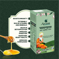 Axiom Royal Ayurvedic Chyawanprash - 1Kg | Enriched with Desi Ghee (A2 Ghee), Kashmiri Saffron with 40+ Ayurvedic Herbs | For all Seasons & Age Groups | Helps Build Strength & Stamina Health