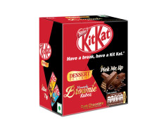 KIT KAT Nestle Dessert Delight, Heavenly Brownie Kubes Wafer Coated With Dark Chocolate Tablets 50 G Pack Of 12 Units , 600 Gram