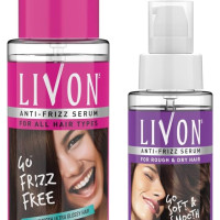 Livon Serum for Women for All Hair Types, For Frizz-free, Smooth & Glossy Hair, 100 ml and Livon Serum for Women for Dry & Rough Hair For 24 Hour Frizz-free Smoothness, 50 ml