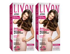 Livon Serum, 100ml (Pack of 2) and Livon Hair Straightening Serum for Straighter Hair Upto 12 Hours & 5X Less Breakage, With Heat Activa