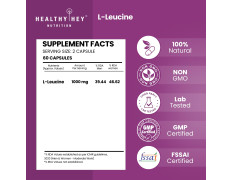 HealthyHey Nutrition L-Leucine 60 Capsules
