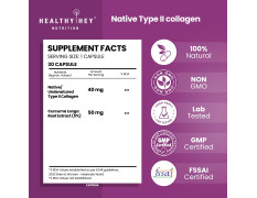 HealthyHey Nutrition NTC II Type 2 Collagen, Supports Cartilage and Joints, Pack of 30 Capsules