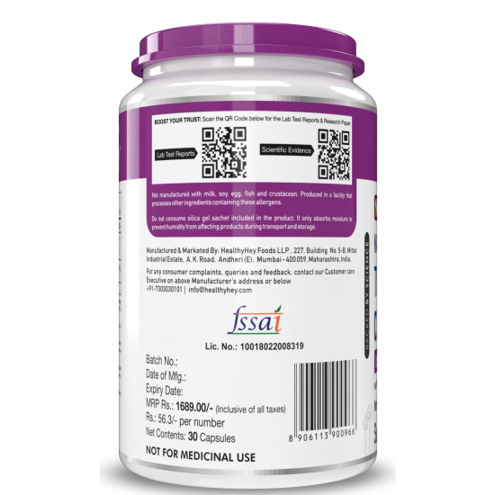 HealthyHey Nutrition NTC II Type 2 Collagen, Supports Cartilage and Joints, Pack of 30 Capsules