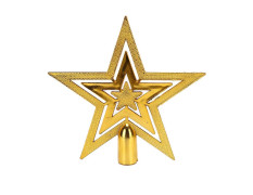 TIED RIBBONS Christmas Tree Topper Star Golden for Tree Decorations - Xmas Tree Decoration - Christmas Decorations Items for Home