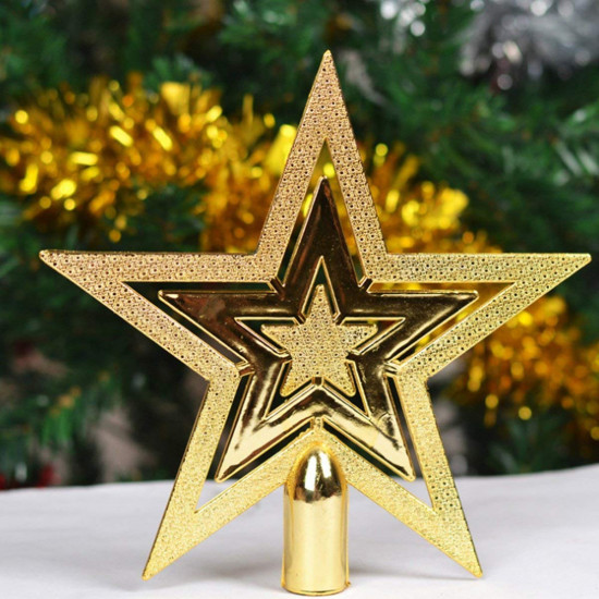 TIED RIBBONS Christmas Tree Topper Star Golden for Tree Decorations - Xmas Tree Decoration - Christmas Decorations Items for Home