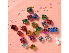 TIED RIBBONS Christmas Tree Decoration Items Small Gift Box Pack of 24 Hanging Ornaments Props Accessories Xmas Decor - Christmas Decorations Items for Home