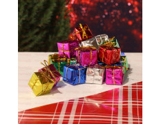TIED RIBBONS Christmas Tree Decoration Items Small Gift Box Pack of 24 Hanging Ornaments Props Accessories Xmas Decor - Christmas Decorations Items for Home