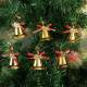 TIED RIBBONS Set of 24 Christmas Tree Decoration Mini Golden Bells Ornaments Props Accessories Small Xmas Tree Decor - Christmas Decorations Items for Home