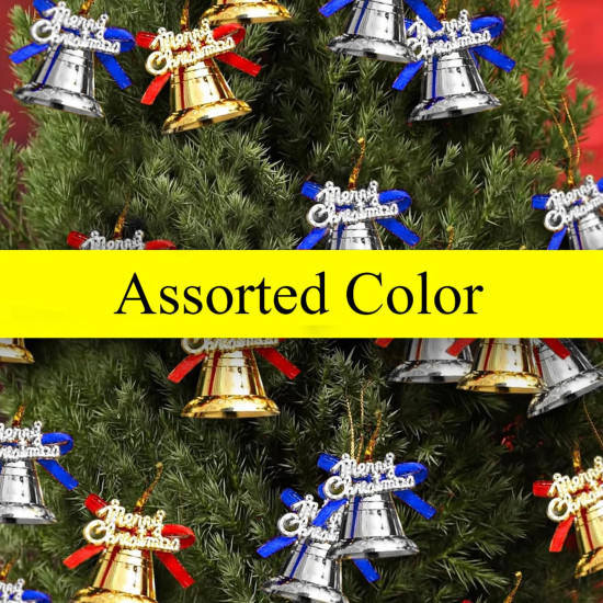 TIED RIBBONS Set of 24 Christmas Tree Decoration Mini Golden Bells Ornaments Props Accessories Small Xmas Tree Decor - Christmas Decorations Items for Home