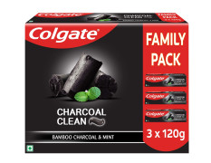 Colgate Charcoal Clean Toothpaste 360 gm Box - Deep Cleaning & Fresh Breath