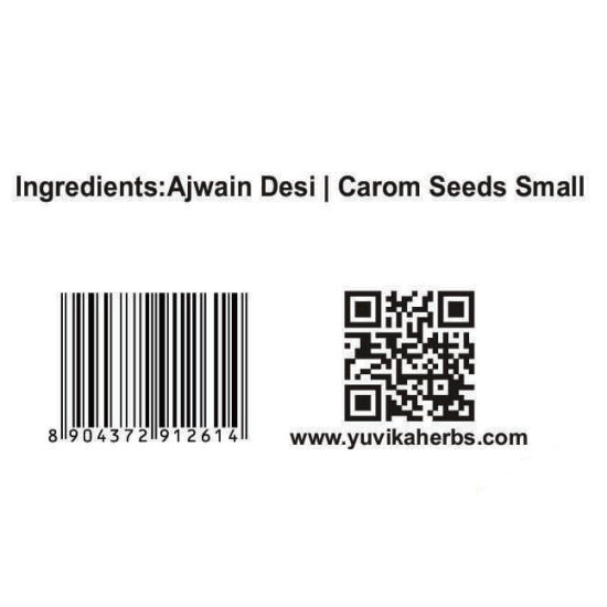 YUVIKA Ajwain Desi Barik - Carom Copticum - Carom Seeds Small (100 Grams)