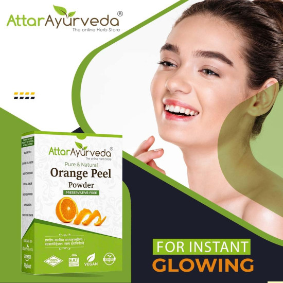 Attar Ayurveda Orange Peel Powder For Face Skin Whitening (200 Grams)