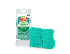 Scotch-Brite Heavy Duty Scrub Dots for Powerful Scrubbing, Suitable for Iron Cast, Stainless Steel & Non-Coated Cookware, Rinses Clean and Stays Odor Free (2 Pieces)