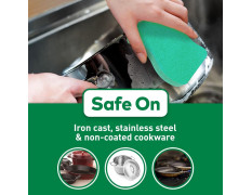 Scotch-Brite Heavy Duty Scrub Dots for Powerful Scrubbing, Suitable for Iron Cast, Stainless Steel & Non-Coated Cookware, Rinses Clean and Stays Odor Free (2 Pieces)