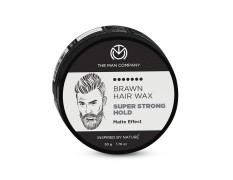 The Man Company Brawn Extra Stronghold Hair Wax for Man | Stylish Pomade Matte Finish | Hair Volumizer | Non - Sticky - 50gm