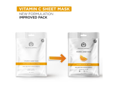The Man Company Vitamin C Sheet Mask with Hyaluronic Acid & Lemon | Boosts Collagen, Brightening | Improves Skin Tone, Deep Cleanses & Removes Excess Oil - 25ml