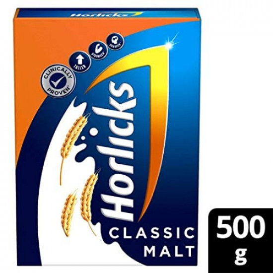 Horlicks Health & Nutrition drink - 500 g Refill pack (Classic Malt)