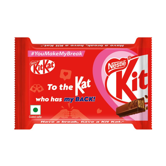 KitKat Love Break, 4 Finger, Chocolate Coated Wafer, Pack Of 21 Units x 38.5 G Each, 808.5 G