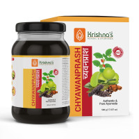 KRISHNA'S HERBAL & AYURVEDA Chyawanprash – Preservative-Free, Boosts Stamina, Immunity and Strength for Kids & Adults, Made with Traditional Ayurvedic Process, 500g (Pack of 1)