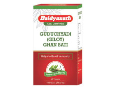 Baidyanath Guduchyadi Giloy Ghan Bati - 60 Tablets | Helps to Boost Immunity | Blood Purification
