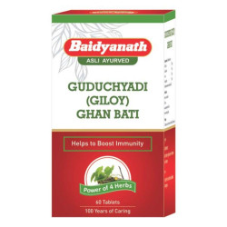 Baidyanath Guduchyadi Giloy Ghan Bati - 60 Tablets | Helps to Boost Immunity | Blood Purification