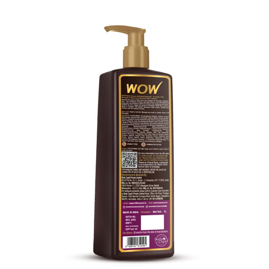 WOW Skin Science Onion + Collagen Anti-Hairfall Shampoo| Controls Hair fall | Helps Strengthen Hair | No Sulphate No Paraben | For Men & Women - 1ltr