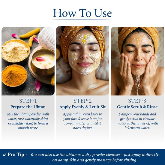 Blue Nectar Turmeric Ubtan Face Pack Powder | Tan Removal Face Pack for Glowing Skin for Women & Men | Multani Mitti with Ayurvedic Herbs for Skin Brightening (9 Herbs, 115 g) Blue Nectar Turmeric Ubtan Face Pack Powder | Tan Removal Face Pack for Glowing Skin for Women & Men | Multani Mitti with Ayurvedic Herbs for Skin Brightening (9 Herbs, 115 g)