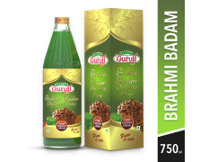 Jai Guruji Brahmi Badam Dry Fruit Syrup Sharbat, Instant Refreshing Drink For Summer (Mix With Milk Only) 750Ml - Instant