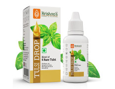 Krishna's Tulsi Drops 30 ml of 5 Rare Tulsi Drop for Natural Immunity Boosting | Nimbu Tulsi, Daulal Tulsi, No Preservatives | Tulsi Drops for immunity | Panch Tulsi Drop