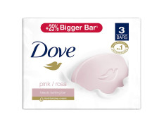 Dove Pink Rosa Bathing Soap Bar 125 g (Pack of 3) | With Moisturising Cream for Softer, Glowing Skin & Body | Nourish Dry Skin more than Ordinary Soap