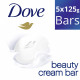 Dove Cream Beauty Bathing Soap Bar 125g (4+1 Free Combo) | With Moisturising Cream for Softer Skin & Body, Nourishes Dry Skin more than Ordinary Soap