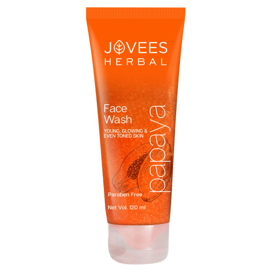 Jovees Herbal Papaya Face Wash For Women/Men | Brightening and Glowing Skin | Removes Pigmentation and Dark Spots | For All Skin Types 120ML