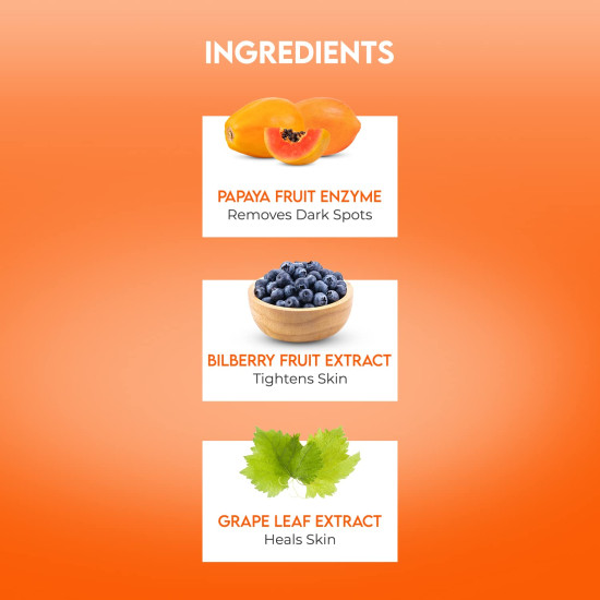 Jovees Herbal Papaya Face Wash For Women/Men | Brightening and Glowing Skin | Removes Pigmentation and Dark Spots | For All Skin Types 120ML