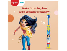 Colgate Kids Wonder Woman Extra- Soft Toothbrush (5+ Years) - 1 Pc (Pack Of 3), Manual, Blue