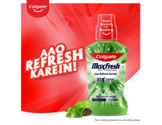 Colgate Maxfresh Plax Antibacterial Mouthwash, 99% Germ Removal, 24/7 Fresh Breath - 1000ml (Pack of 250ml X4), (Fresh Tea)