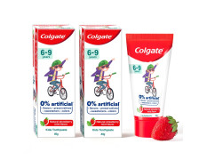 Colgate Kids Anticavity Toothpaste 6-9 Years, 160g (80g x 2), Natural Strawberry Mint Flavour, 0% Artificial