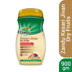 Zandu Kesari Jivan Dry Fruits Chyawanprash 900g, For 2X Immunity, Builds Energy, Strength and Stamina, Improves Vitality and Vigour