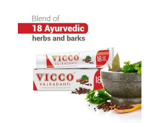 Vicco Vajradanti Ayurvedic Paste, Regular Flavour, 18 Essential Herbs and Barks, Prevents Bad Breath, For Strong and Healthy Teeth, 200 gms, (Pack of 2)
